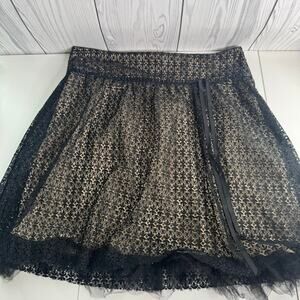 Ruby Rox Black Floral Lace Mini Skirt New Size 11 Whimsey goth Coquette